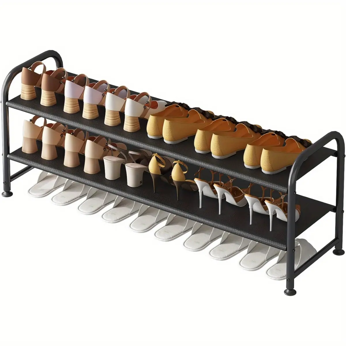Space-Saving 2/3/4-Tier Shoe Rack! Stackable Organizer for Closet/Entryway - Fits More Pairs, Easy Assembly,summerwins