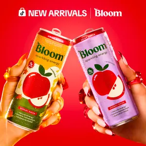 Bloom Sparkling Energy Drink - Natural Caffeine, Zero Sugar, 180mg Caffeine - Antioxidant-Rich with Green Coffee Bean, Green Tea Extract, Prebiotics, 12oz 12 Pack