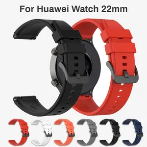 Original 22mm Silicone Watchband For Huawei Watch GT 2 GT2 Pro Bracelet Strap For GT3 GT 3 Pro 46mm/3 SE Runner Smartwatch Band