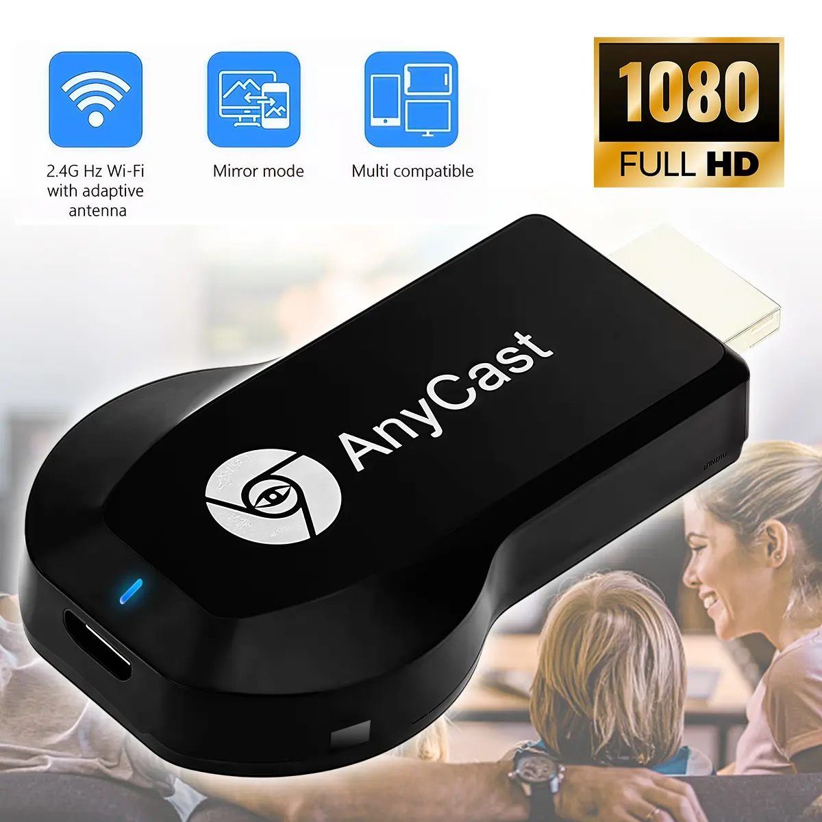 Wireless HDMI Transmitter Plug and Play No Driver, 2.4G Stable Rock-Solid Connection Lossless Audio Cast for iOS Android Mac Windows All Phones Tablets Laptops Streaming Stick Screen Mirroring Adapter, Electronic Gadgets, Digital Products