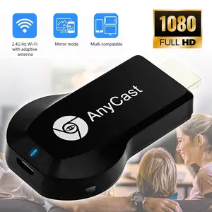 Wireless HDMI Transmitter Plug and Play No Driver, 2.4G Stable Rock-Solid Connection Lossless Audio Cast for iOS Android Mac Windows All Phones Tablets Laptops Streaming Stick