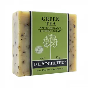 Plantlife Green Tea Bar Soap – Natural Herbal Body Bar, Handmade & Plant-Based