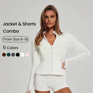 GLOWMODE 2PCS Slim-It BBL Jacket & 4"3 Crossover Bike shorts Bundle Set