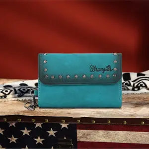 Wrangler Studded Accents Tri-fold Key-Chain Wallet