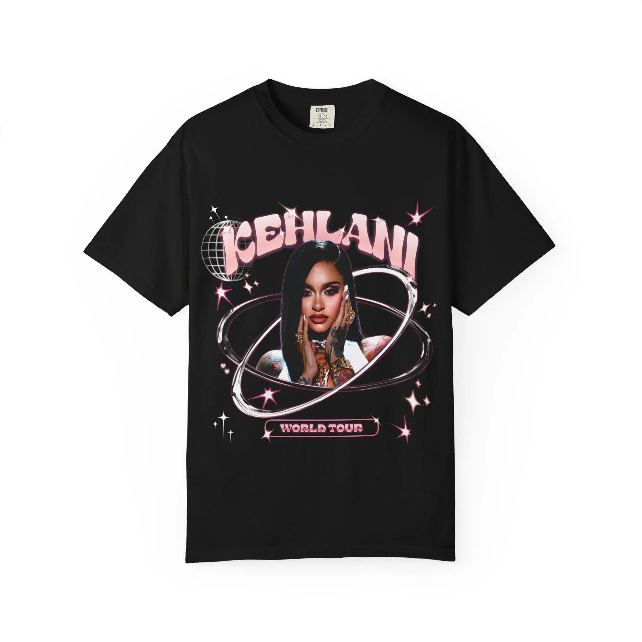 Hustlang4U Kehlani World Tour Graphic T-Shirt, R&B Music Singer Fan Shirt, Retro Y2K Style Black Graphic Tee, Concert Outfit, Music Lover Shirt, Kehlani Fan Gift