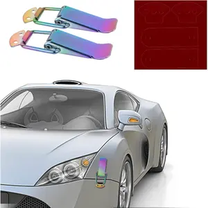 2PCS Car Bumper Clip Hasp, Bumper Holder Clips, Durable Auto Bumper Security Hook Lock Clips, Car Accessories Front Rear Bumper Fastener Kit Universal for Car Bumper