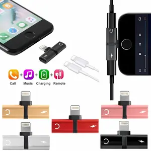 Headphone Adapter Lightning to Audio Jack and Charger Extender Earphone Charging Splitter Compatible with iPhone 11 12Mini pro max xs xr x se2 7 8plus for ipad air Cable Converter Plug