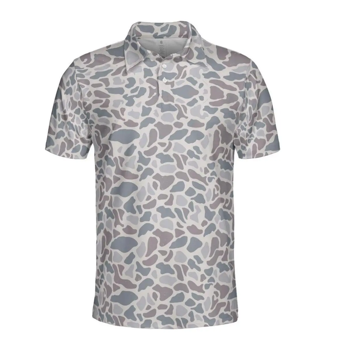 Men's Deer Camo Polo Shirt Outdoor Fishing Golf Performance Apparel