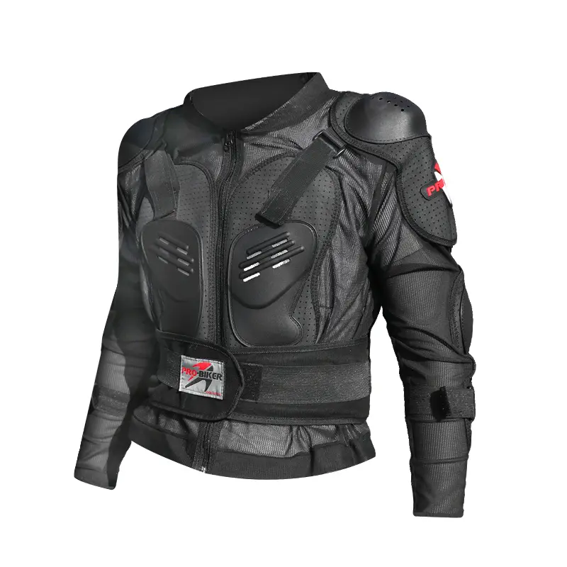 Motorcycle armor jacket with expanded protection area, stretch and slim fit, fall-proof protective gear for outdoor riding, suitable for all seasons