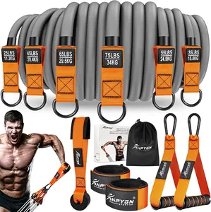 Resistance Bands with Handles - Heavy Duty Fitness Bands for Strength Training, Slim, Yoga, Home Gym Equipment