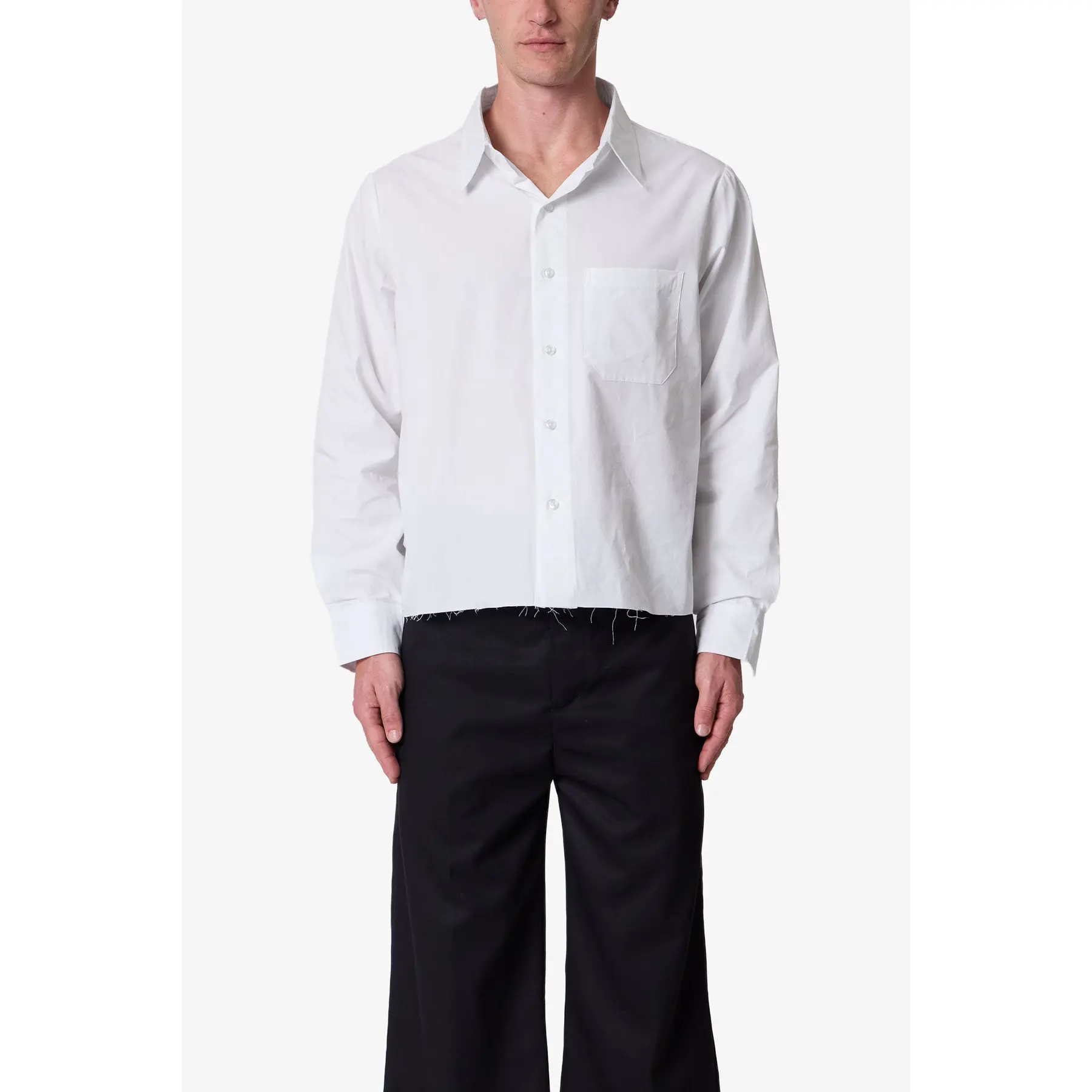mnml L/S Poplin Shirt - White mnml L/S Poplin Shirt - White