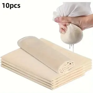 10 Pcs Cheesecloth, Unbleached Cotton Milk Filter, Reusable for Cooking, Baking, Juicing, Cheese Making, Kitchen Accessories