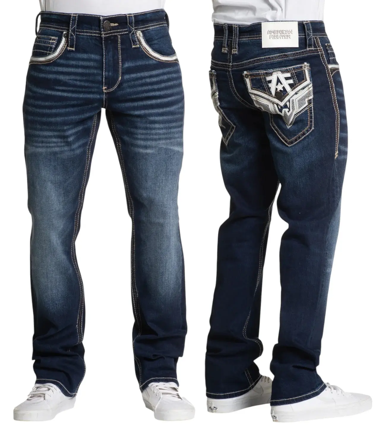 American Fighter Men's Striker Evan All Seasons Polyester Trouser with Multiple Pockets, 30" Inseam, Menswear, Relaxed Fit, Plain, Jeans