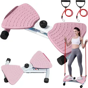 Slimming Waist Twisting Trainer Core Workout Twist Board with 300 Lbs Capacity Noiseless Adjustable Twister Home Gym Gear for Women Men 4444 Red Efficient Training