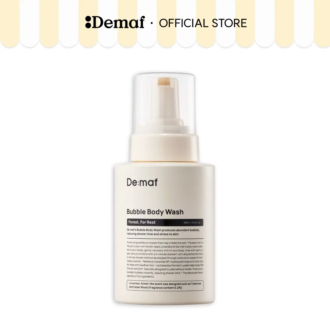 [De:maf Official] Forest For Rest Bubble Body Wash 9.46 fl. oz. (280ml) | Luxurious Bubble Texture | Hydrating & Refreshing | Forest-Inspired Freshness