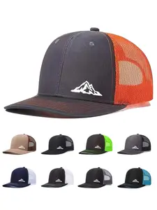 Unisex Mountain Print Baseball Cap, Trucker Snapback Hat, Casual Outdoor Sports Hat for Men & Women, Adjustable Sun Protection Cap for Daily Wear, Classic Trucker Hat, Snapback Trucker Hats