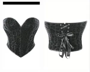 Embossed Cheetah Print Corset