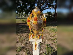 Large Mazo for Oshun Ibu Ana – Beaded Ceremonial Item