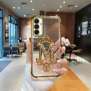 Suitable for [Galaxy A15] high-end phone case🥰，Features a premium-look printed design—not actual 3D diamond studs，Choose from any of the 26 letters. YM99