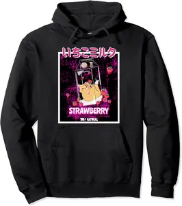Georgenotfound Merch Japanese Strawberry Milk Shake Kawaii Pullover Hoodie - Kadondaxe Shop 61B0913FRQLH