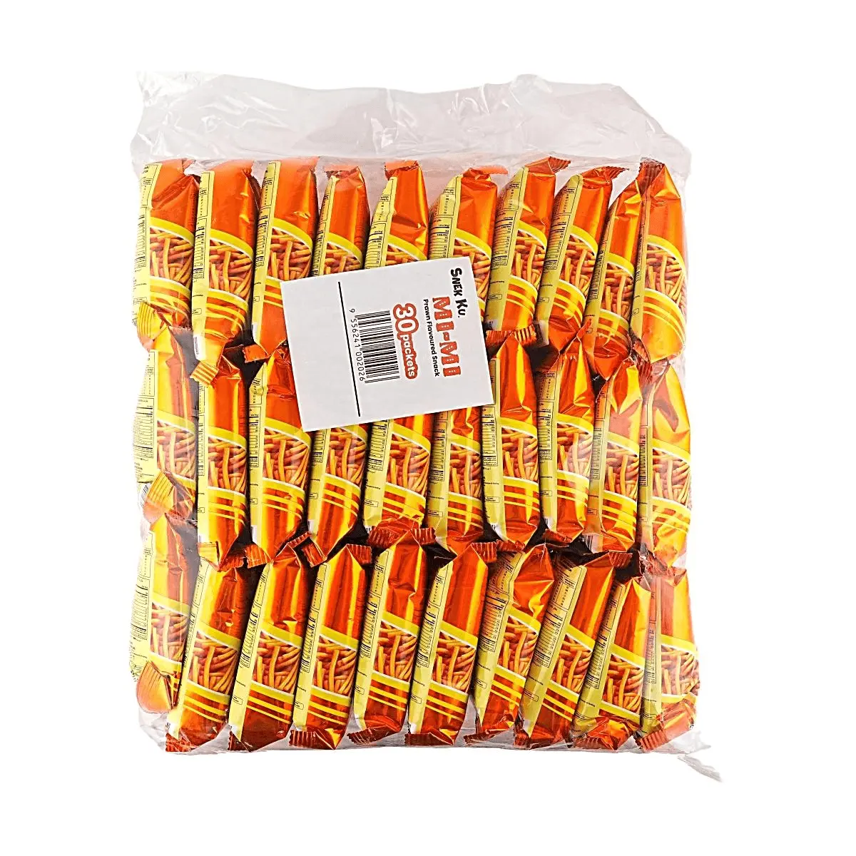 30 Pack MIMI Malaysian Prawn Crackers Shrimp Sticks 0.63 oz Each - Crispy Seafood Snack, Party Sharing Size