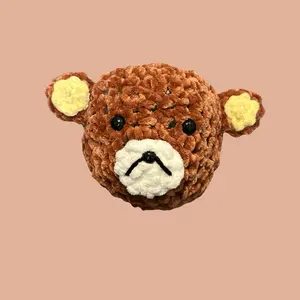 Rilakkuma and Korilakkuma Crochet Plushie Bears Kawaii Adorable Brown and Yellow Ears Soft Toy