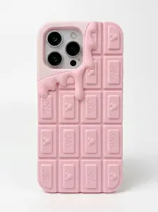O'Case Cute 3D Melted Chocolat Silicone iPhone Case | Y2K Retro Aesthetics | compatible with iPhone 14/15/16/17