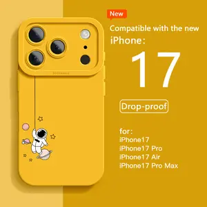 Phone Case - Interstellar Cuteness! Cartoon Astronaut Picking Planets Phone Case Compatible with All Iphone 17-13 Models, Super Strong Protection, Drop-Proof And Scratch-Resistant High-Definition Print, Childlike Fun Online Unisex And Versatile
