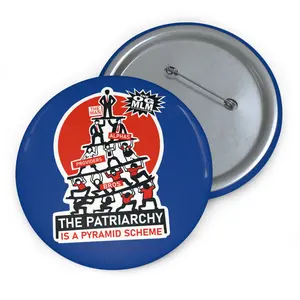 Patriarchy Pyramid Scheme Button, Funny Feminist Pin, Anti Patriarchy Badge, Social Justice Pin, Equality Gift, Activism Button