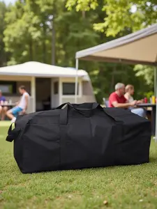 Large Capacity Thick Waterproof Outdoor Camping Side Zipper Storage Bag, Foldable Tent Table Chair Organizer, Bike Rack Bag, Travel Backpack