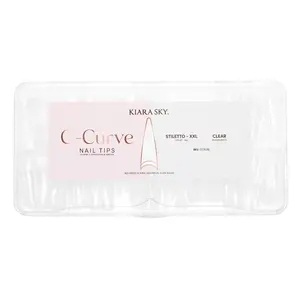 KIARA SKY Stiletto Nail Tips XXL - Clear, High-Quality Nail Tips for Versatile Styling