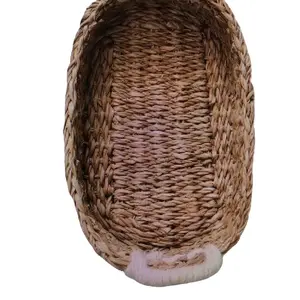 Handwoven savar oval bread basket
