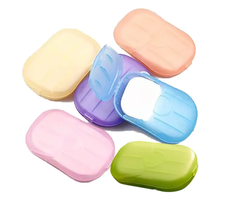 6 Pack Disposable Soap Sheets Portable Hand Washing Paper Travel Soap for Camping Hiking Outdoor Activities Pocket Size Hand Care Essentials Fresh Scented Soap Sheets campingessentials