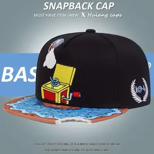 Korean Fashion Snapback Hat, Baseball Cap with Embroidered Lettering, Hip Hop Visor Hat for Outdoor Sports