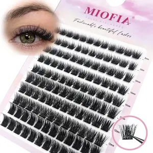 Natural Look Cluster False Eyelashes, 120pcs/box Mixed Length Individual False Eyelashes, Eye Makeup Tools for Daily Use, Fluffy Eyelashes Cluster, Fluffy Lash Clusters, DIY Eyelash Extensions, Wispy Volume Set