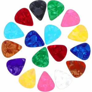 50 count Colorful Guitar Picks for Electric Guitar, 0.46mm Light Thin Celluloid Guitar Pick, Art Pics Plectrum for Acoustic Electric Guitar Bass Ukulele