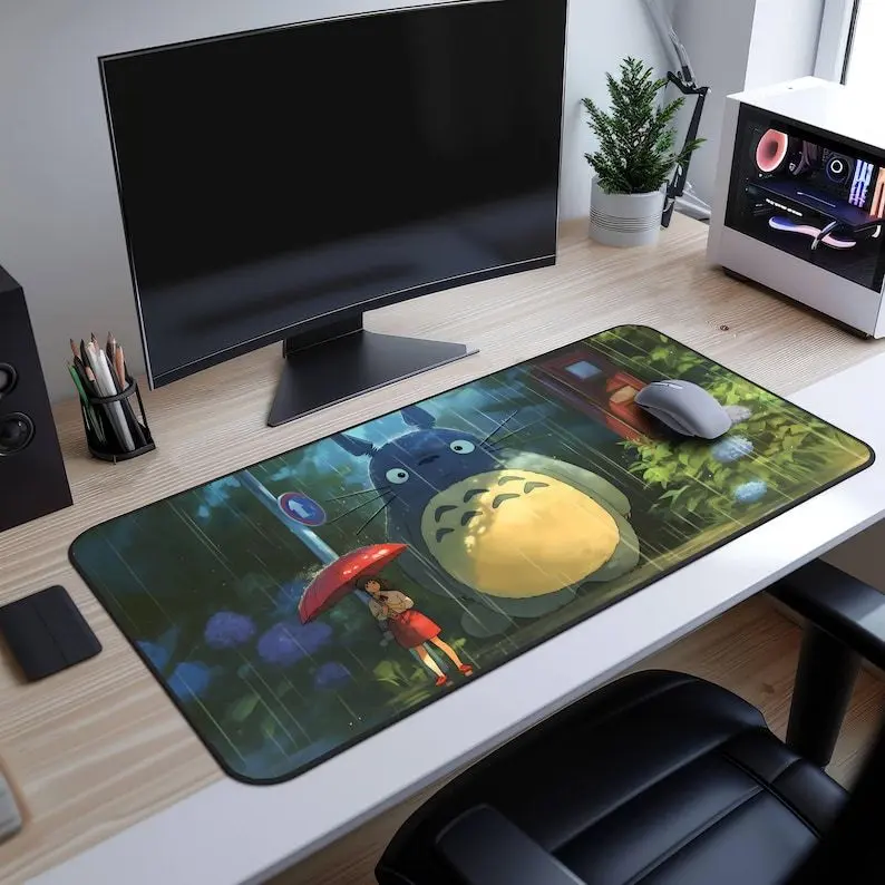 Desk Mats - My Neighbor Totoro Ghibli Mousepad, Desk Pads, Gaming Mat, Anime Mouse Mat, Office Accessories