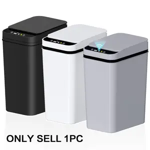 17L/4.49 Gal Slim Motion Sensor Trash Can, 3 Modes Hands-Free Auto-Open Garbage Bin, Odor-Proof, Great Gift for Kitchen Bathroom Office, 2 AA Batteries Required (Not Included)
