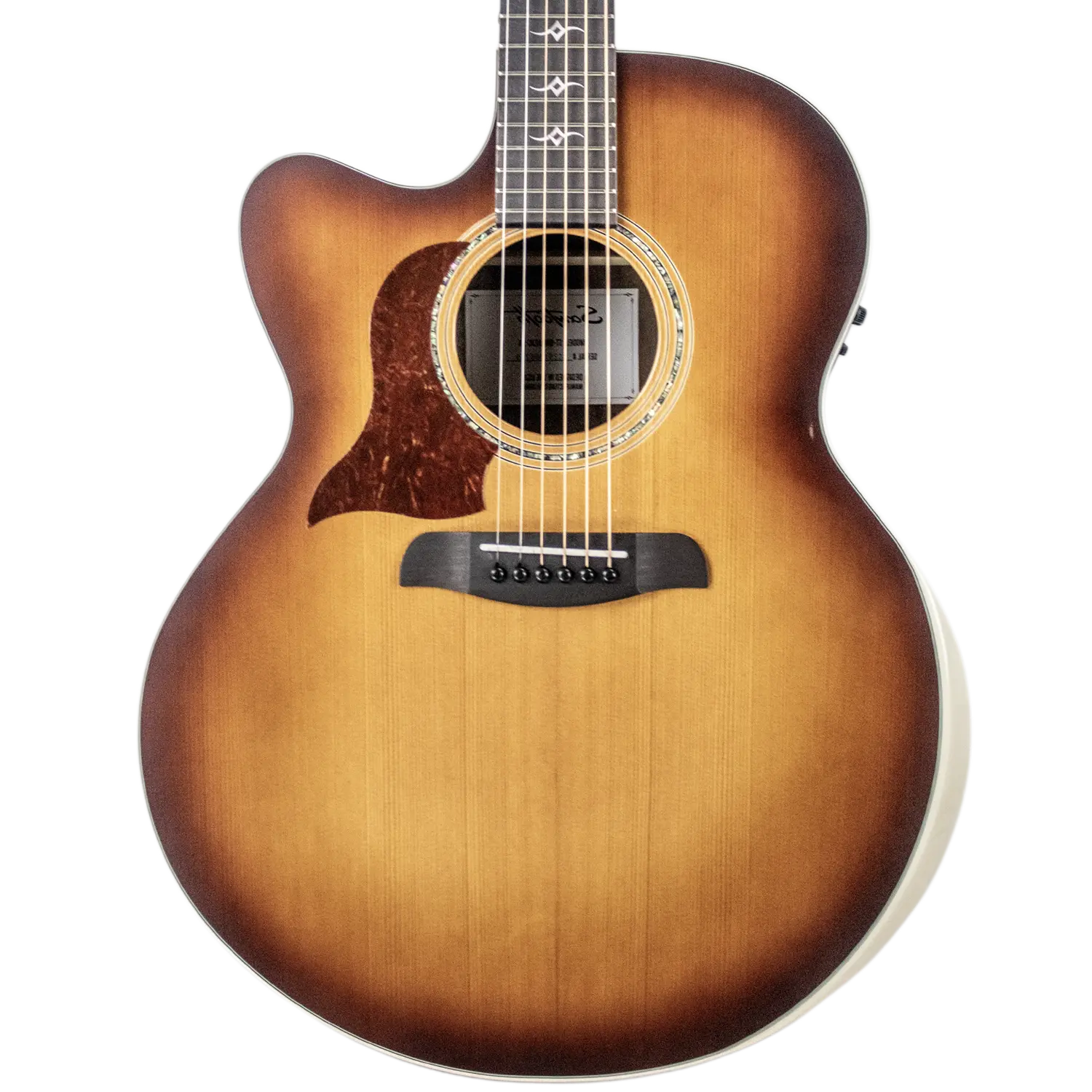 Sawtooth Left Handed Australian Blackwood Jumbo Cutaway 24 Fret Acoustic Electric Guitar w Red Cedar Top