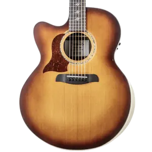 MAB Autographed Sawtooth Left Handed Australian Blackwood Jumbo Cutaway 24 Fret Acoustic Electric Guitar w Red Cedar Top