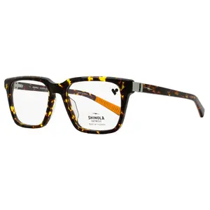 Shinola Flexon Rectangular Eyeglasses SH15000 242 Amber Tortoise 54mm
