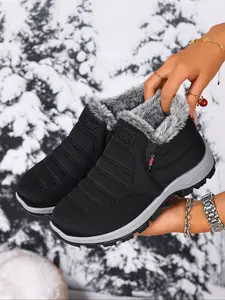 Women's Ultra Warm Winter Boots, Thick Sole Snow Boots for Extreme Cold, High Density Lining with Heat Lock Technology, Durable PVC Sole for Outdoor Hiking and Fashion, Winter Booties