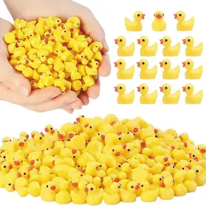 100 Mini Resin Ducks, Micro Duck Statues, Dollhouse Decor, Garden Aquarium Planters, DIY Decoration, Party Toys