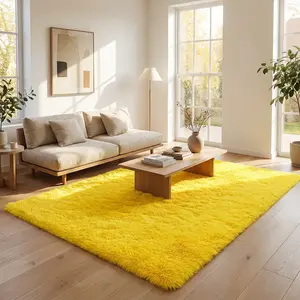 XEXSIN Furry Soft Shag Rug - Luxury Modern Non-Slip Plush Carpet for Bedroom, Living Room, Home Decorative Rug for Kids, Furry Soft Rugs
