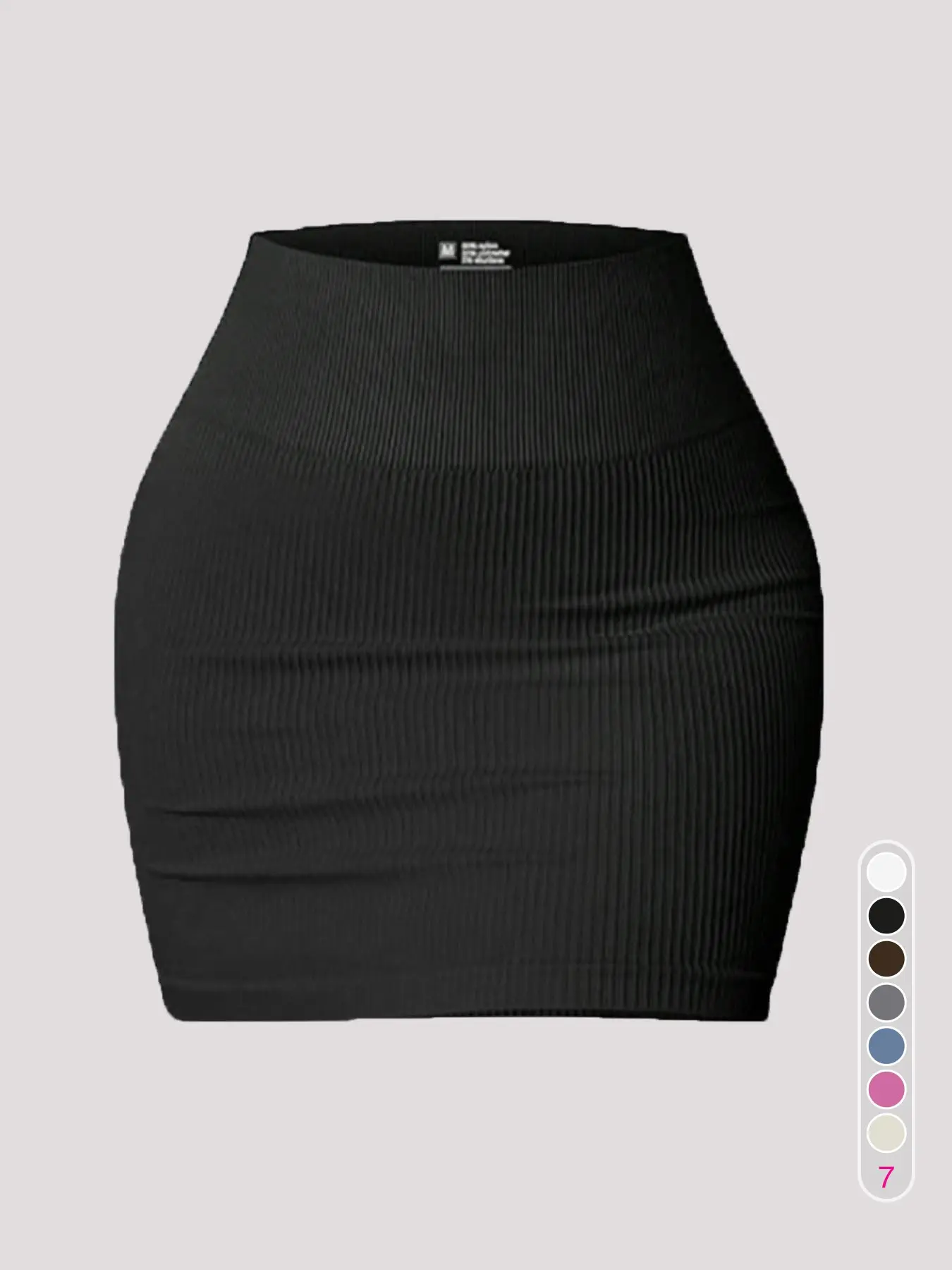 Women's High Waist Ribbed Tightening Skirt, Sporty Short Skirt, Workout Skirts, Active Skirts, Sports Fitness Skirt, Athletic Skirts for All Seasons, Seamless Knit Anti-See-Through, Slimming and Lifted Butt