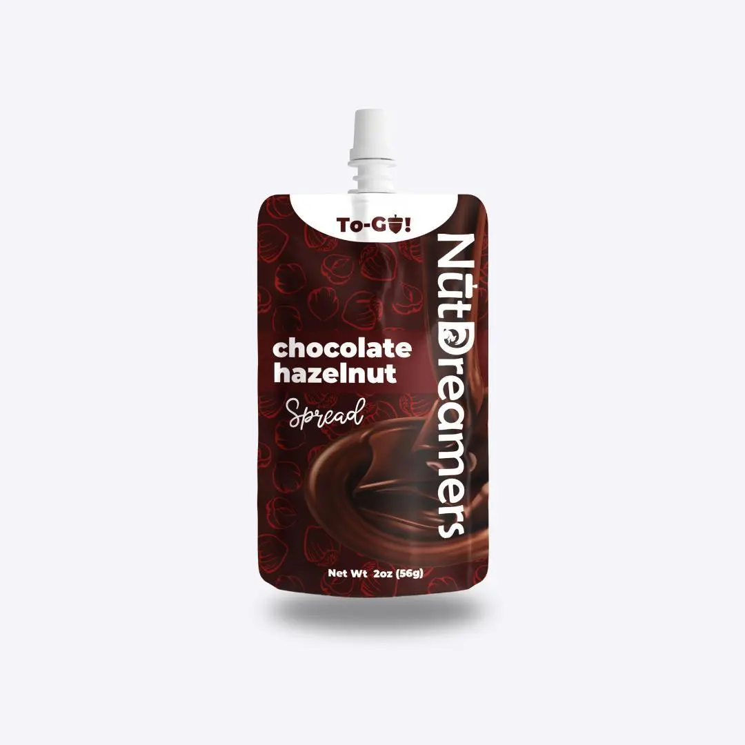 2 oz Pouch Chocolate Hazelnut To-Go - Vegan, Gluten-Free, No Sugar Added Portable Nut Snack with Natural Flavor, Ideal for On-the-Go Snacking, Fruit Topping, Cocoa summerwins Healthy