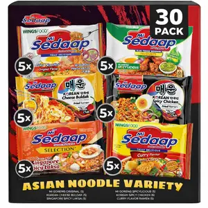 Assorted Asian Instant Noodles Variety Box by Mi Sedaap
