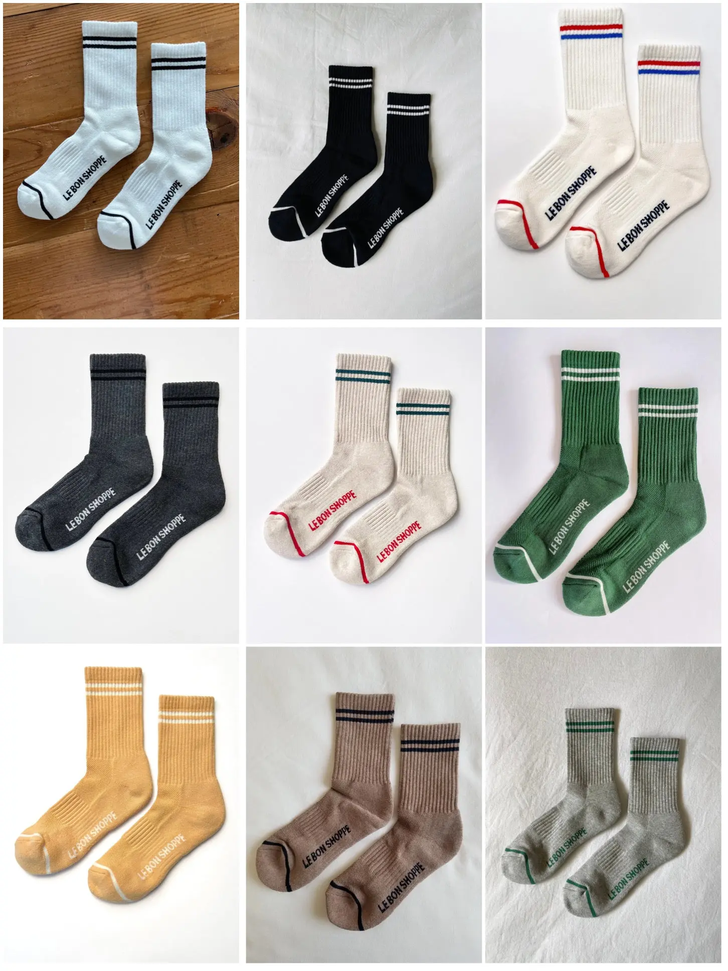 Women's Le Bon Shoppe Boyfriend Socks - Polyester-Cotton Blend, Striped, Cute, Sporty, Casual, Workout Socks, Fits, One Size Fits Most, Cold Wash Recommended