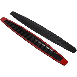 2 PCS Car Bumper Protector – Universal Corner Bumper Guard Anti Scratch Strips | Carbon Fiber Sticker for Cars SUV Pickup Truck – Black