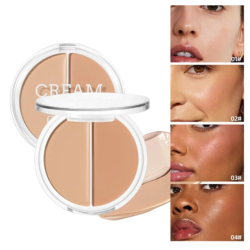 Dual-Tone Cream Foundation, Multi-Purpose Full Coverage, Creamy Silky Texture, Seamless Blending for Flawless Satin Finish, Base, Makeup Cream